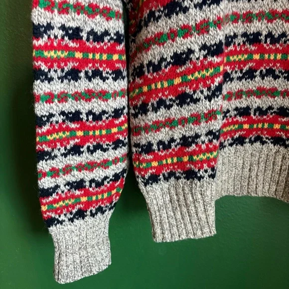 Vintage Eddie Bauer Ragg Wool Fairisle Sweater size XL - Picture 4 of 8